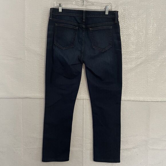 J. Crew Jeans Womens 31 Dark Wash Blue Denim REID Slim Leg Skinny Ankle Mid Rise - Picture 2 of 10